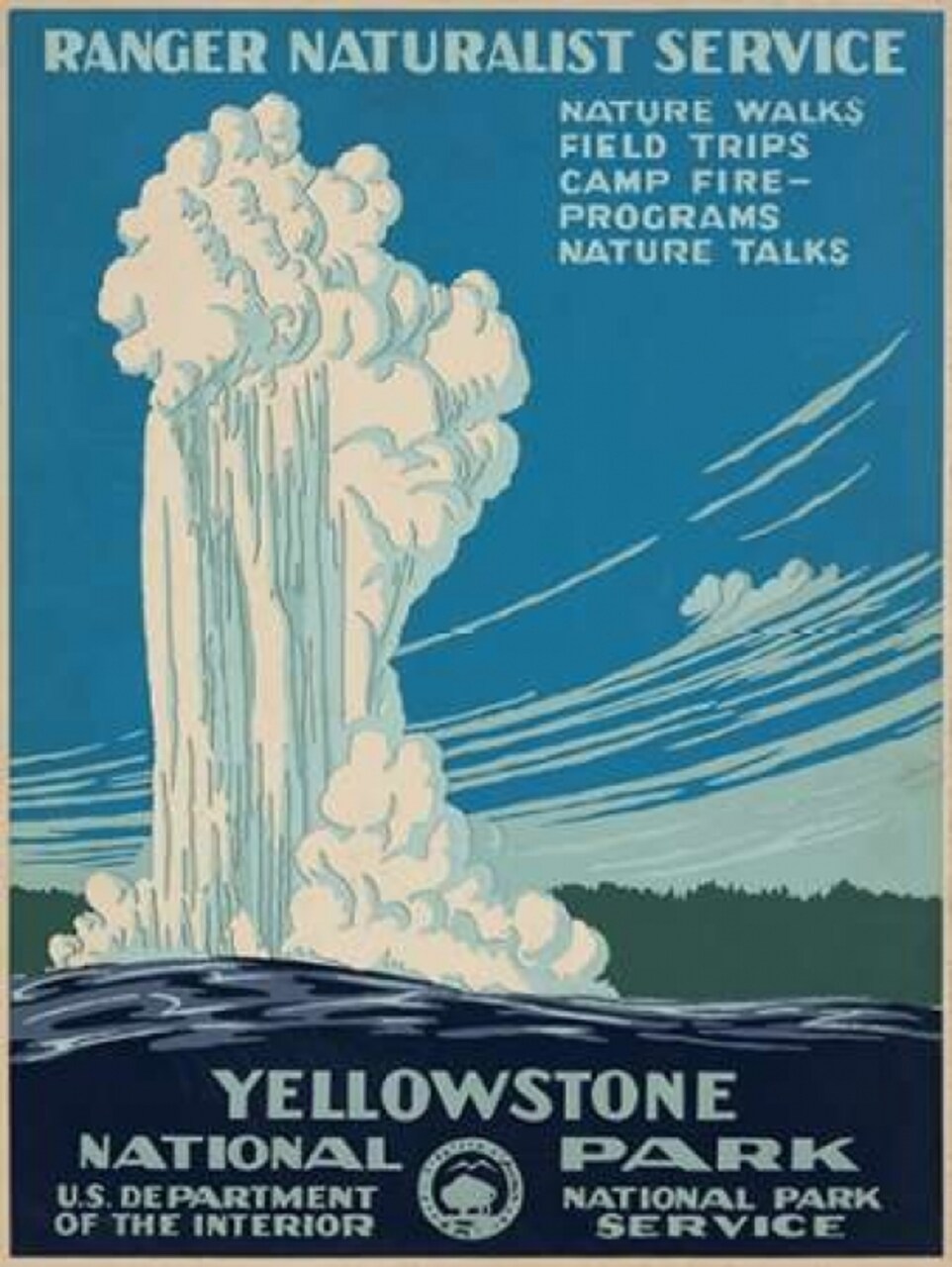 Yellowstone National Park ca. 1938 Poster Print by Ranger Naturalist Service - Item # VARPDX455904